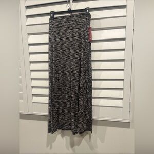 Merona Speckled Gray and Black Maxi Skirt